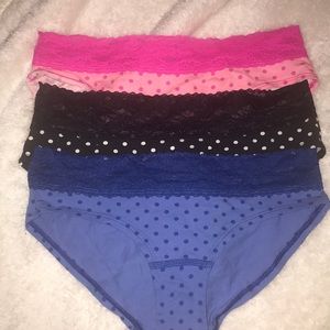 Set of 3 low-rise hip huggers